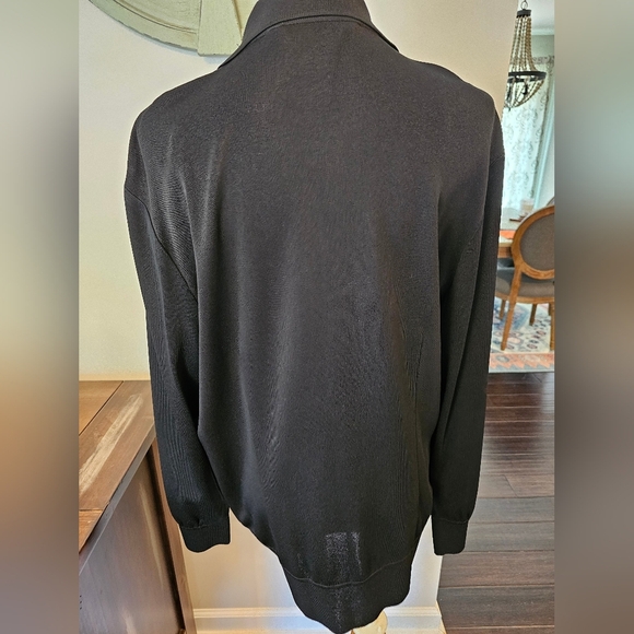 Exclusively Misook Size Medium Black Open Blazer Acrylic Knit Jacket Designer - Picture 7 of 10